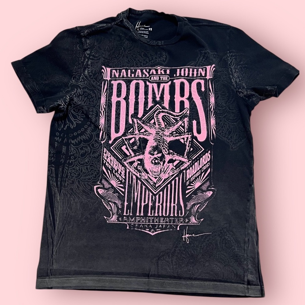 Samurai Symphony Featuring: Nagasaki John & The Bombs Mens S/S Tee (Black Wash)